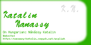 katalin nanassy business card